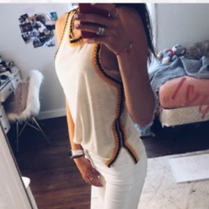 Free People Crochet Detail Tank top